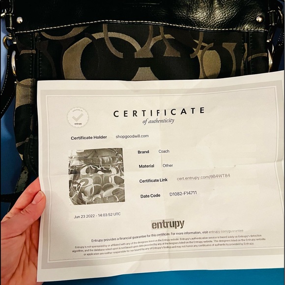 Coach | Bags | Coa Coach Vintage Signature Logo Bag W Certificate Of ...